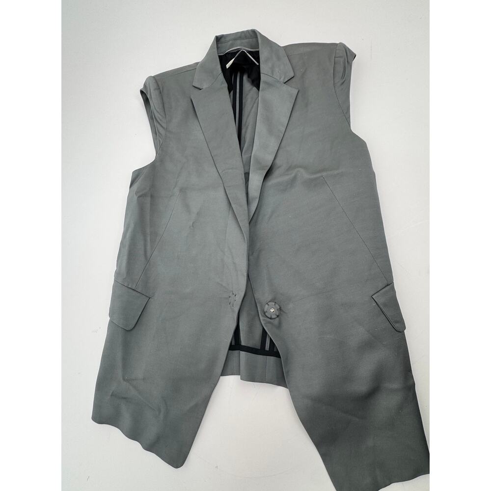 Dorothee Schumacher Gray Tailored Sleeveless Blazer Vest Jacket Size 2 / US S